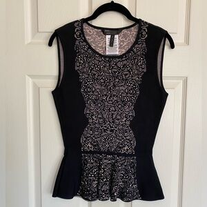 BCBG Black Peplum Top